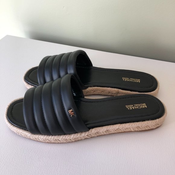 Michael Kors Royce Quilted Leather Slide Sandal - Picture 6 of 11
